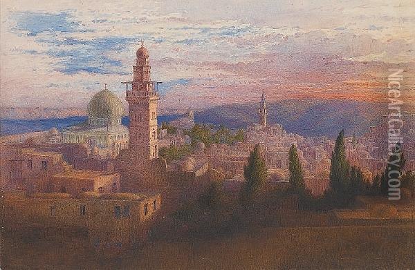 View Of Jerusalem Oil Painting - Richard Dadd