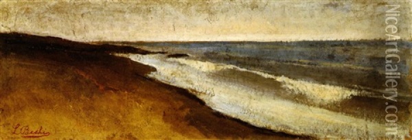 Spiaggia A Castiglioncello Oil Painting - Luigi Bechi