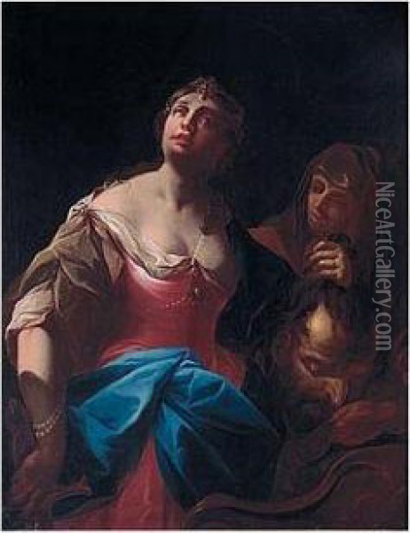Judith With The Head Of Holofernes Oil Painting - Paul Troger