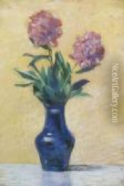 Blumenvase Oil Painting - Lesser Ury