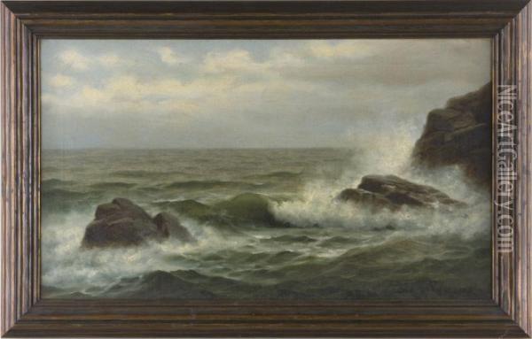 Rocky Coast Oil Painting - Nels Hagerup