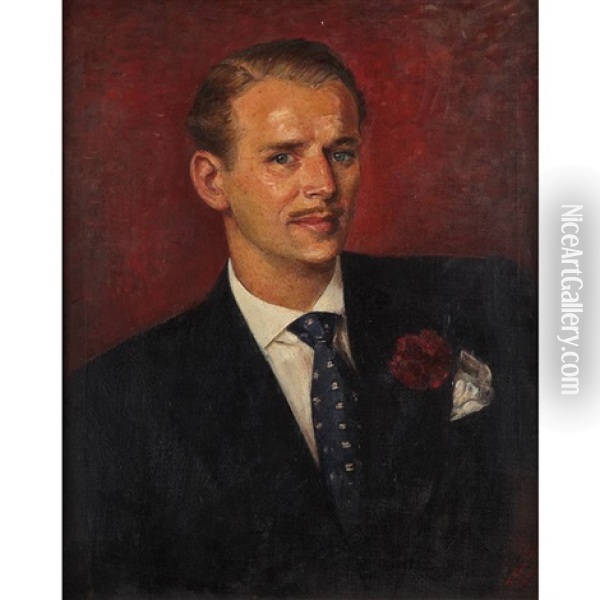 Portrait Of Douglas Fairbanks, Jr. Oil Painting - Time Costa