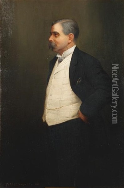 Portrait Of Godfrey Clark With Ivory Waistcoat Oil Painting - Parker Hagarty