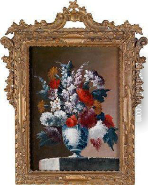 Ein Blumenbouquet Oil Painting - Gasparo Lopez