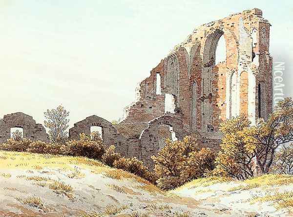 The Ruins Of Eldena 1825 Oil Painting - Caspar David Friedrich