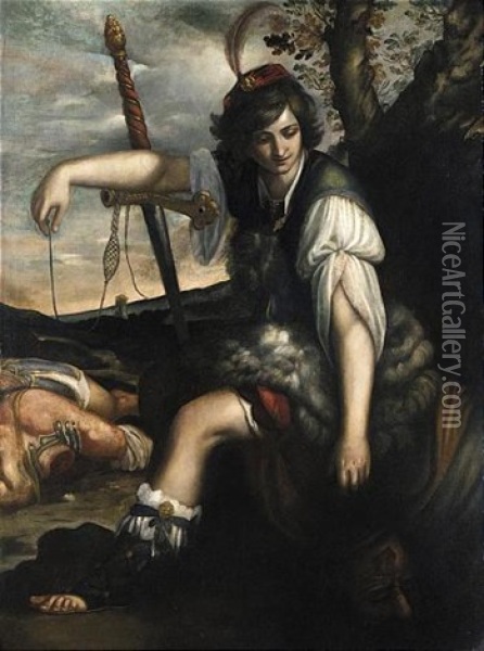 Davide E Golia Oil Painting - Jacopo Ligozzi