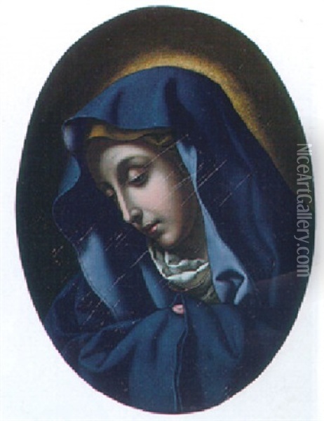 The Madonna Del Dito Oil Painting - Bartolommeo Mancini