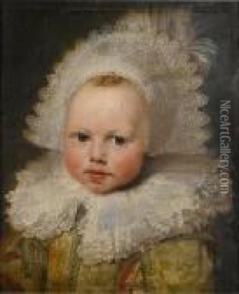 Portrait Of A Young Girl Oil Painting - Cornelis De Vos