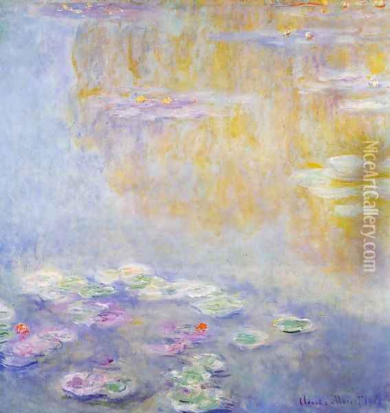 Water-Lilies7 1908 Oil Painting - Claude Oscar Monet