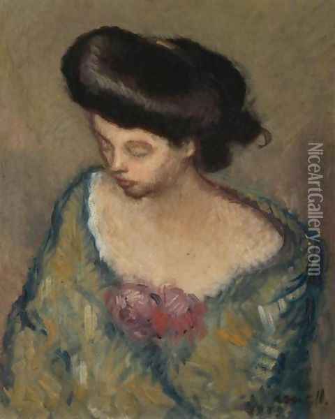 Woman (Mujer) Oil Painting - Isidro Nonell