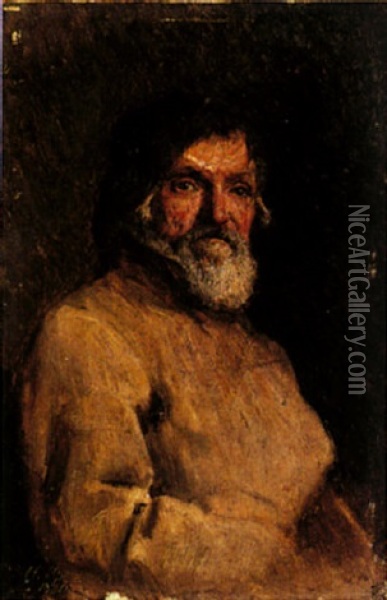 Portrait Of A Bearded Peasant Oil Painting - Nikolai Alexandrovich Yaroshenko