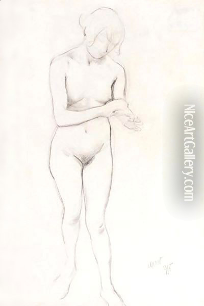 Female Nude Oil Painting - Lev Samoilovich Bakst