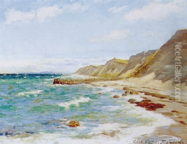 Kystparti Fra Tisvilde Oil Painting - Carl Ludvig Thilson Locher