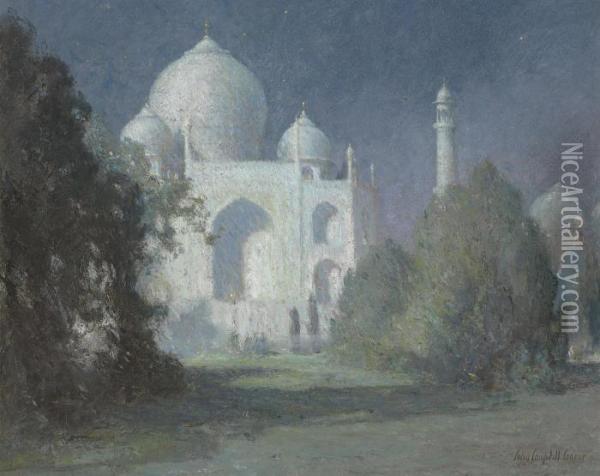Taj Mahal, Moonlight Oil Painting - Colin Campbell Cooper