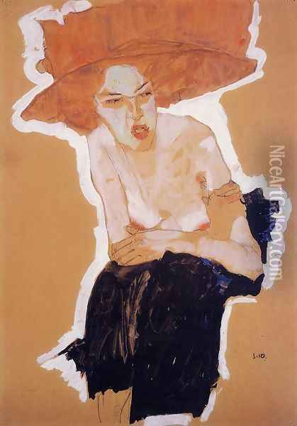 The Scornful Woman Oil Painting - Egon Schiele