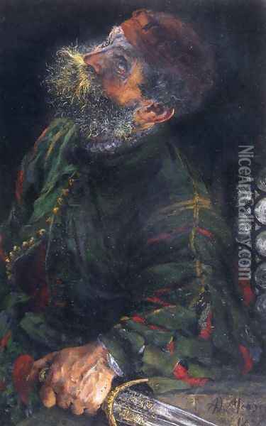 Who Goes There? Oil Painting - Adolph von Menzel