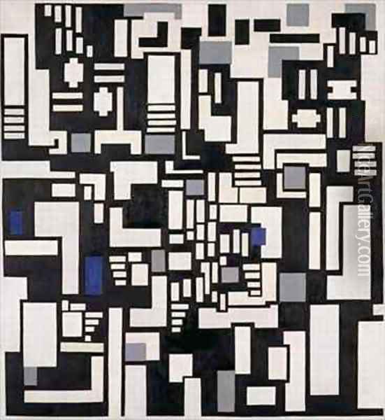 Composition IX Oil Painting - Theo van Doesburg