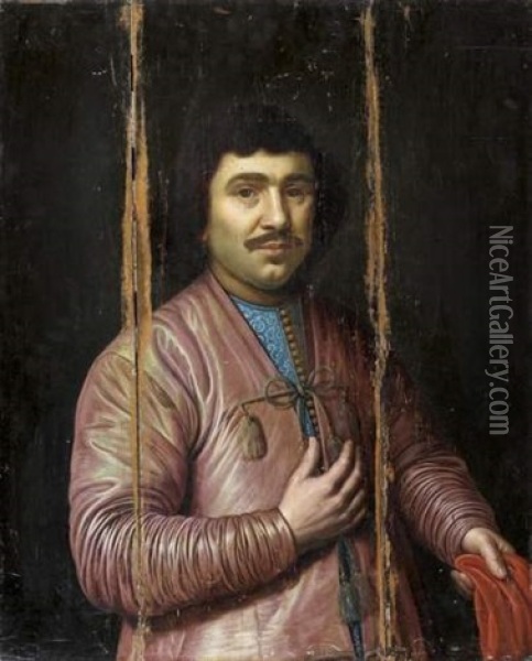 Portrait D'un Gentilhomme Russe Oil Painting - Pieter Lastman