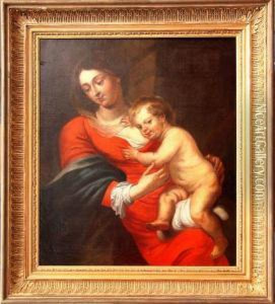 La Viege Et L'enfant Jesus Oil Painting - P. P. Rubens