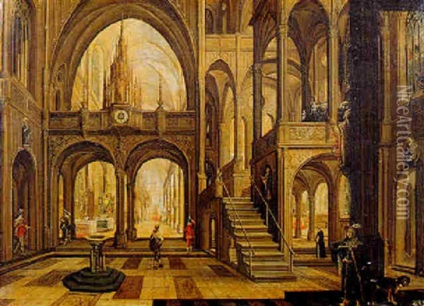 Interieur Einer Gotischen Kirche Oil Painting - Peeter Neeffs the Elder