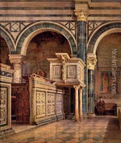 Chiesa Di San Miniato (firenze) Oil Painting - Emanuel Ritter Von Stockler