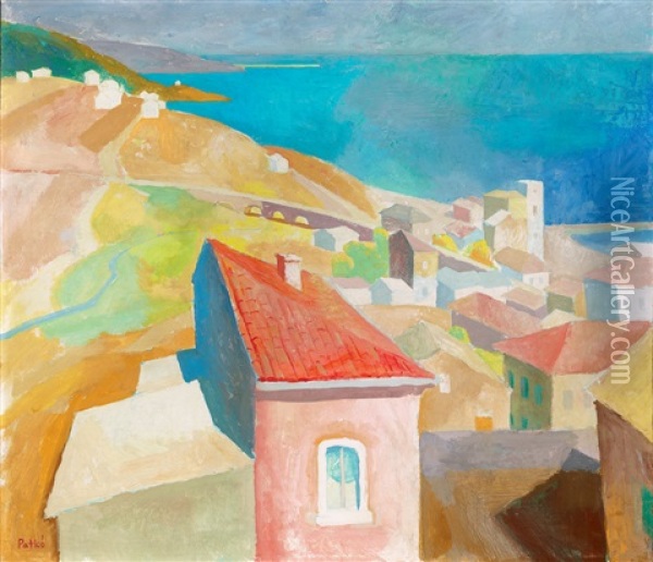 Italian Coast Oil Painting - Karoly Patko