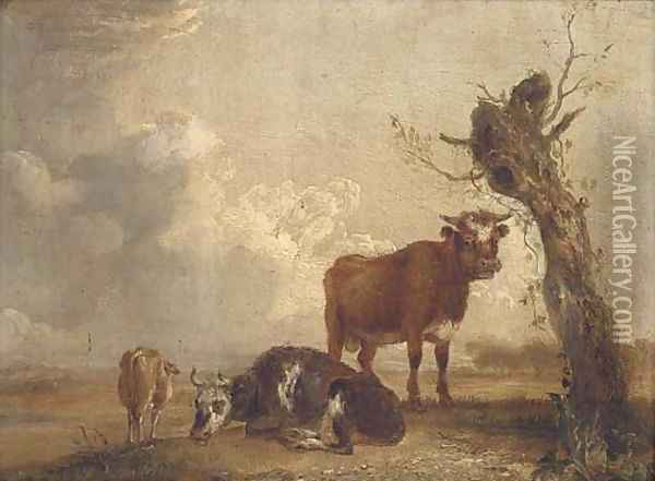 Cattle in a landscape Oil Painting - Aelbert Cuyp