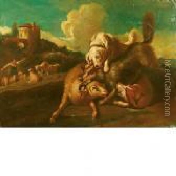 Montone Aggredito Dai Cani Oil Painting - Frans Snyders