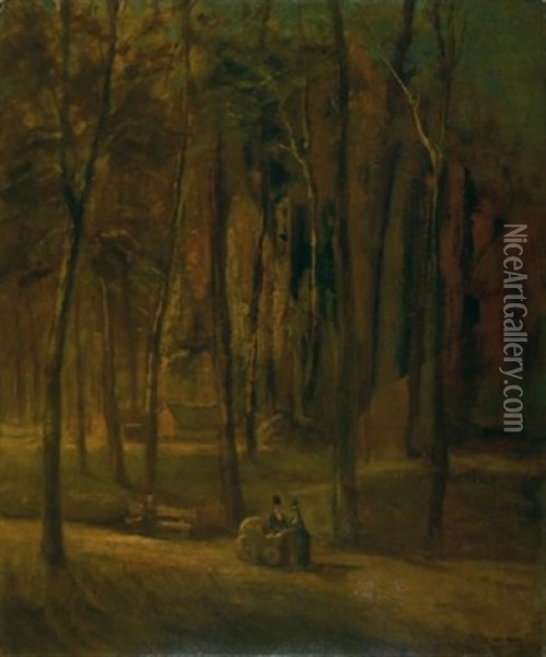 Waldinneres Oil Painting - Mihaly Munkacsy