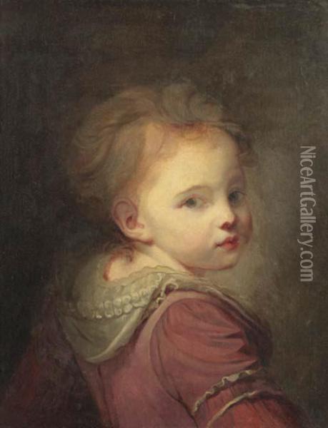 A Young Girl Oil Painting - Jean Baptiste Greuze