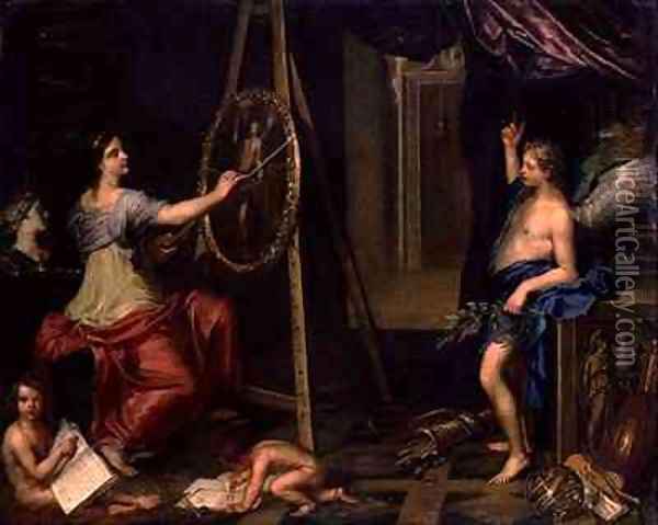 Allegory of Painting Oil Painting - Charles Alphonse Dufresnoy