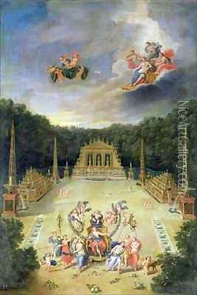 The Groves of Versailles LArc de Triomphe Oil Painting - Jean II Cotelle
