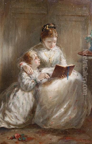 Story Time Oil Painting - William Emerson