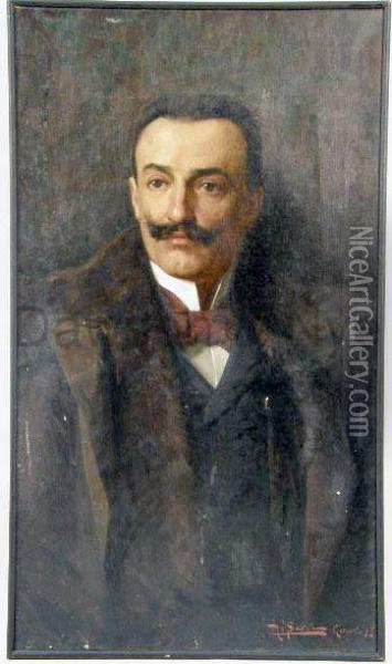 Portrait Of A Gentleman Oil Painting - Luigi De Servi