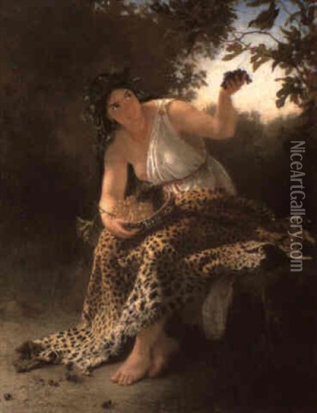 Bacchante Oil Painting - Leopold Guterbock