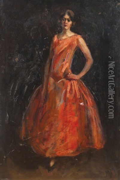 Portrait Of A Young Debutante Oil Painting - Mortimer Luddington Menpes