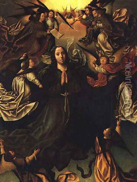 Assumption of the Virgin c. 1506 Oil Painting - Vasco Fernandes