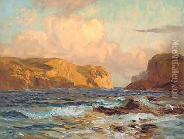 Passing the straits Oil Painting - Arthur John Black