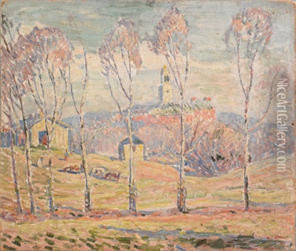 Impressionist Landscape Oil Painting - Edgar Hewitt Nye