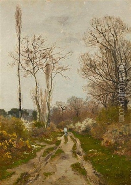 Chemin De Brevazac Oil Painting - Louis Alexandre Cabie