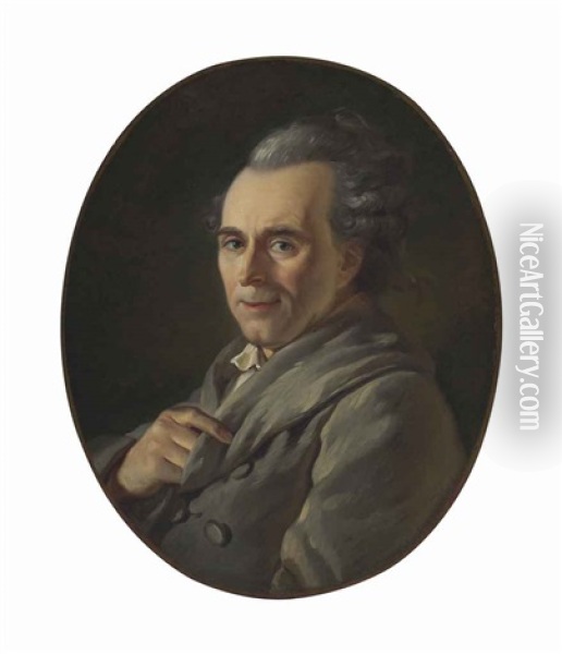 Portrait Of Michel-jean Sedaine Oil Painting - Jacques-Louis David