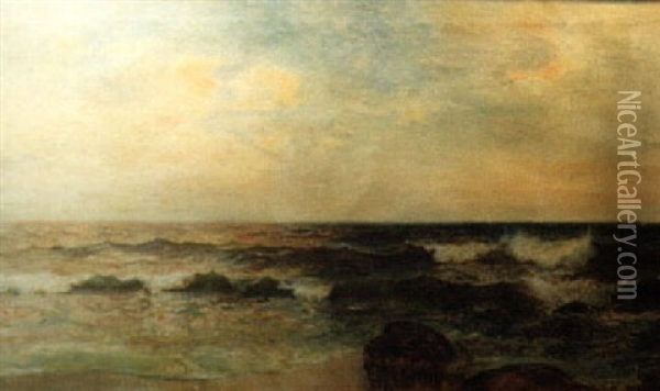 Dawn Over The Sea Oil Painting - Frank Knox Morton Rehn