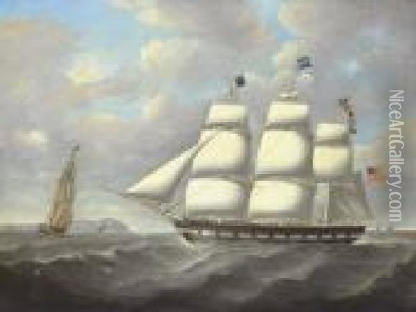 The American Merchantman 
Rajah Gopaul Oil Painting - Samuel Walters