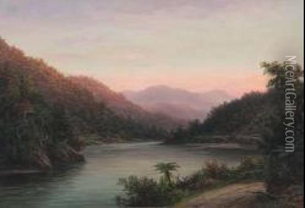 Buller Gorge Oil Painting - William George Baker