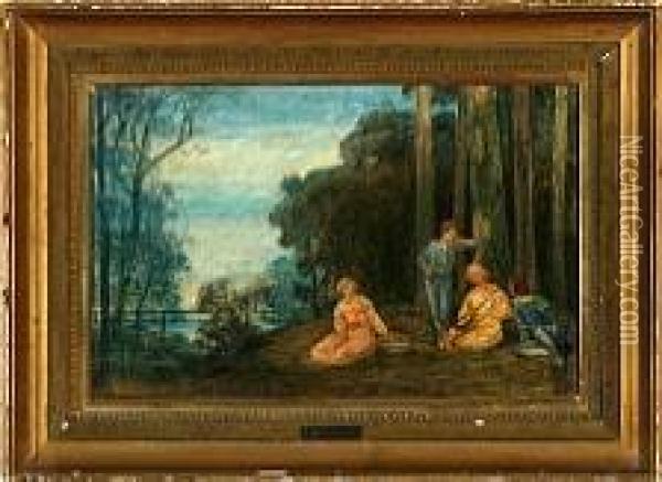 A Picknick Oil Painting - Niels Vinding Dorph