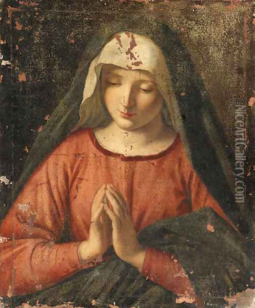 The Madonna at Prayer Oil Painting - Giovanni Battista Salvi, Il Sassoferrato