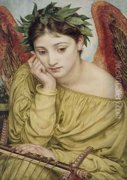 Erato, Muse of Poetry, 1870 Oil Painting - Sir Edward John Poynter