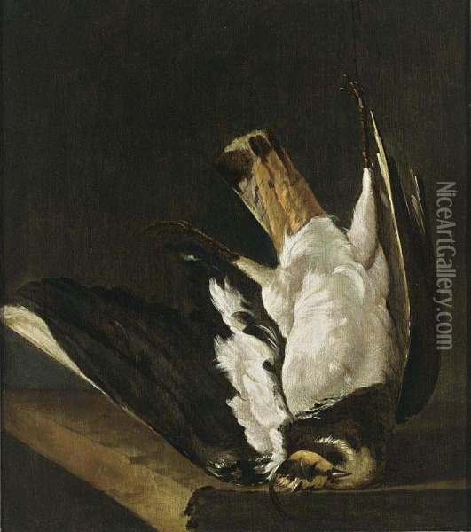 A Still Life With A Lapwing Oil Painting - Isaac Colonia