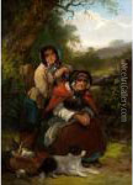 Returning From The Market Day Oil Painting - Snr William Shayer