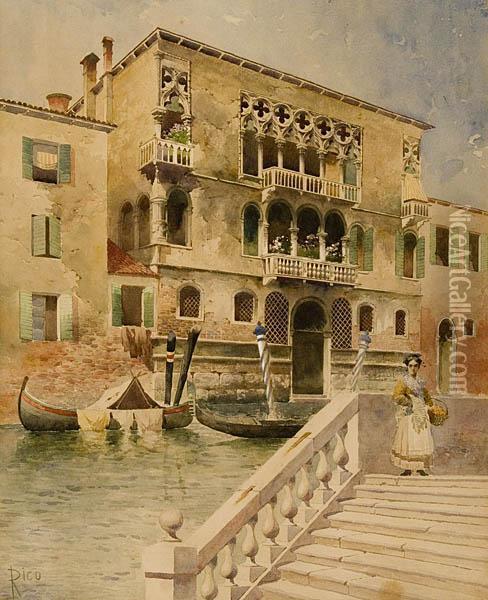 Palac Nad Kanalem W Wenecji Oil Painting - Martin Rico y Ortega
